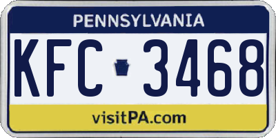PA license plate KFC3468