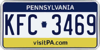 PA license plate KFC3469