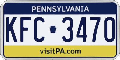 PA license plate KFC3470