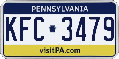 PA license plate KFC3479
