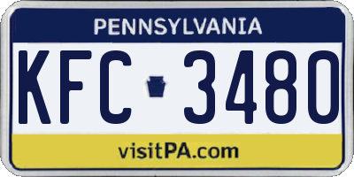 PA license plate KFC3480