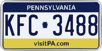 PA license plate KFC3488