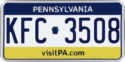 PA license plate KFC3508