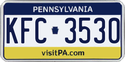PA license plate KFC3530