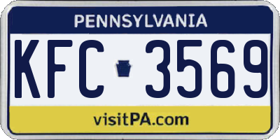 PA license plate KFC3569