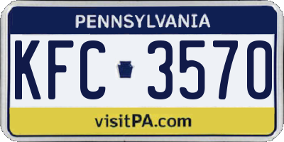 PA license plate KFC3570