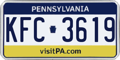 PA license plate KFC3619
