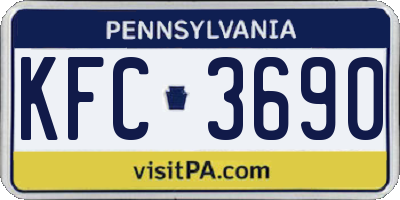 PA license plate KFC3690