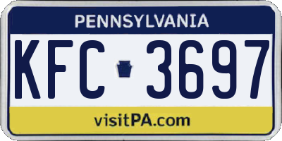 PA license plate KFC3697