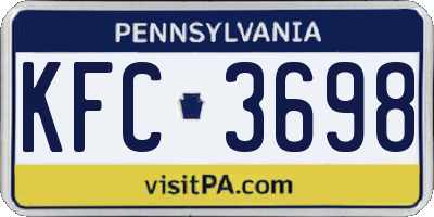 PA license plate KFC3698