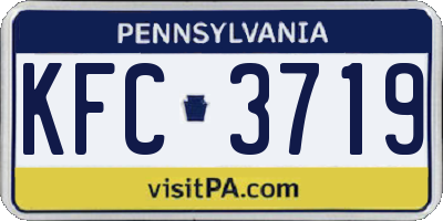 PA license plate KFC3719