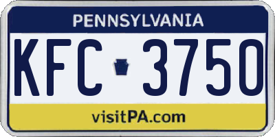 PA license plate KFC3750