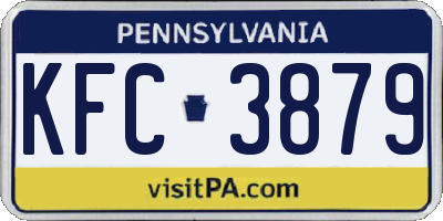 PA license plate KFC3879