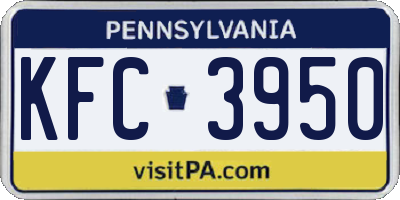 PA license plate KFC3950