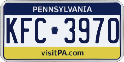 PA license plate KFC3970