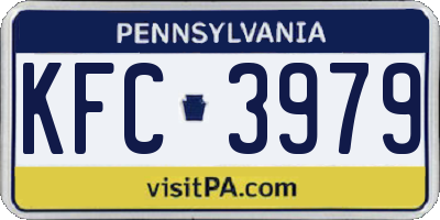 PA license plate KFC3979