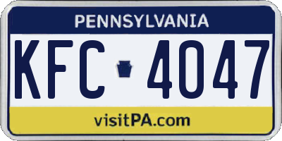 PA license plate KFC4047