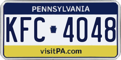 PA license plate KFC4048