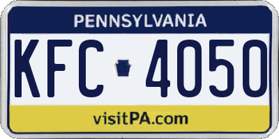 PA license plate KFC4050