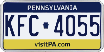 PA license plate KFC4055