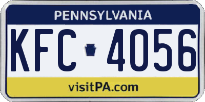 PA license plate KFC4056