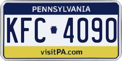 PA license plate KFC4090
