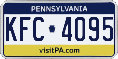 PA license plate KFC4095