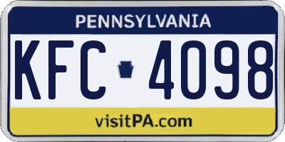 PA license plate KFC4098