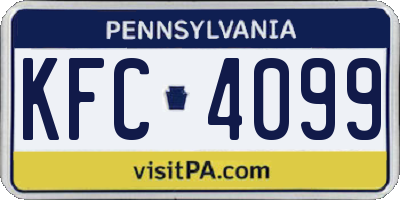 PA license plate KFC4099