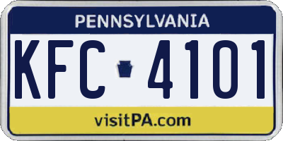 PA license plate KFC4101