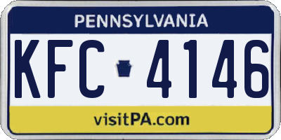 PA license plate KFC4146
