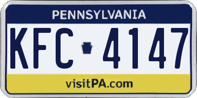 PA license plate KFC4147