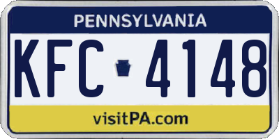 PA license plate KFC4148