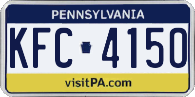 PA license plate KFC4150
