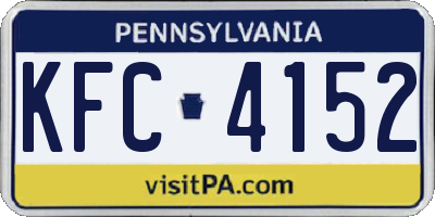 PA license plate KFC4152