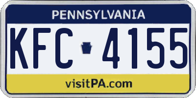 PA license plate KFC4155