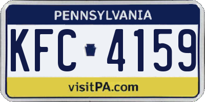 PA license plate KFC4159