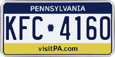 PA license plate KFC4160