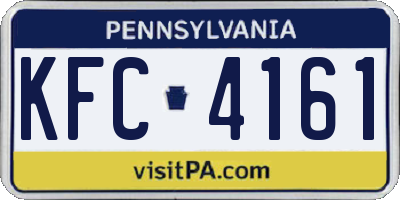 PA license plate KFC4161