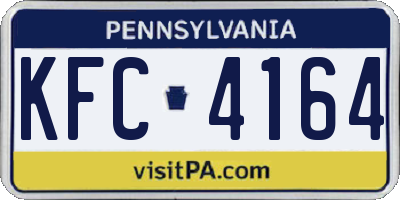 PA license plate KFC4164
