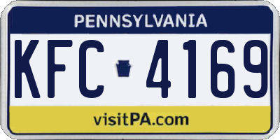 PA license plate KFC4169