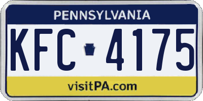 PA license plate KFC4175
