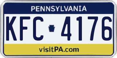 PA license plate KFC4176