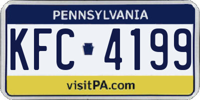 PA license plate KFC4199
