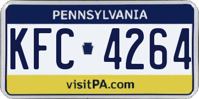 PA license plate KFC4264