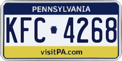 PA license plate KFC4268