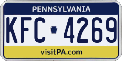 PA license plate KFC4269