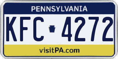 PA license plate KFC4272