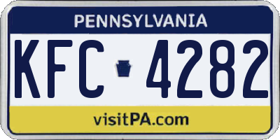 PA license plate KFC4282