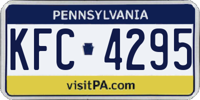 PA license plate KFC4295